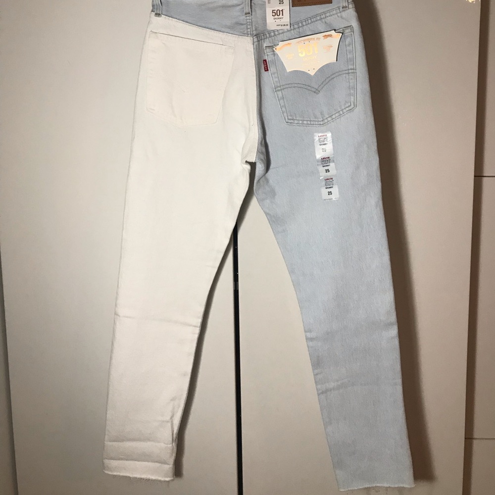 NWT Levi’s 501 Two-Tone Skinny Jeans - Picture 6 of 8